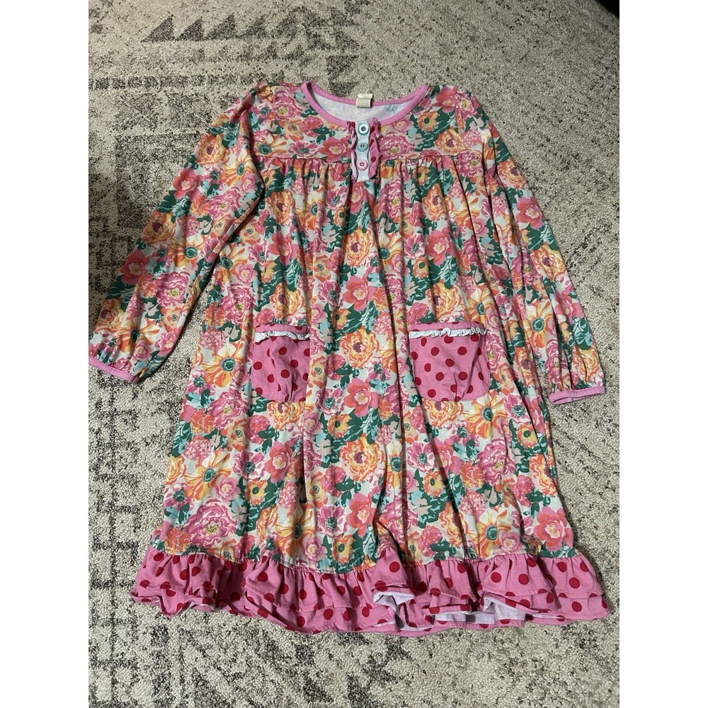 Matilda Jane Girls Floral Long Sleeve Night Gown Size 12